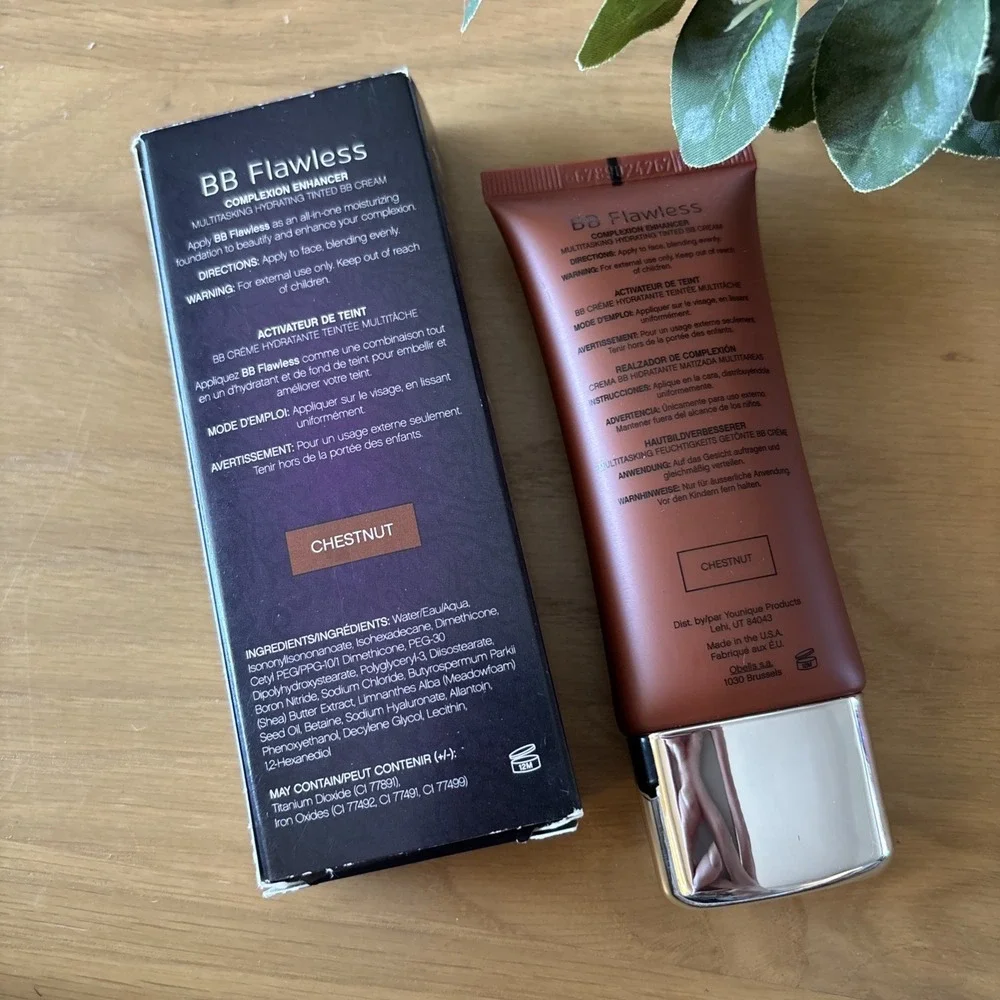 Younique BB Flawless Complexion Enhancer Hydrating Tinted Cream CHESTNUT